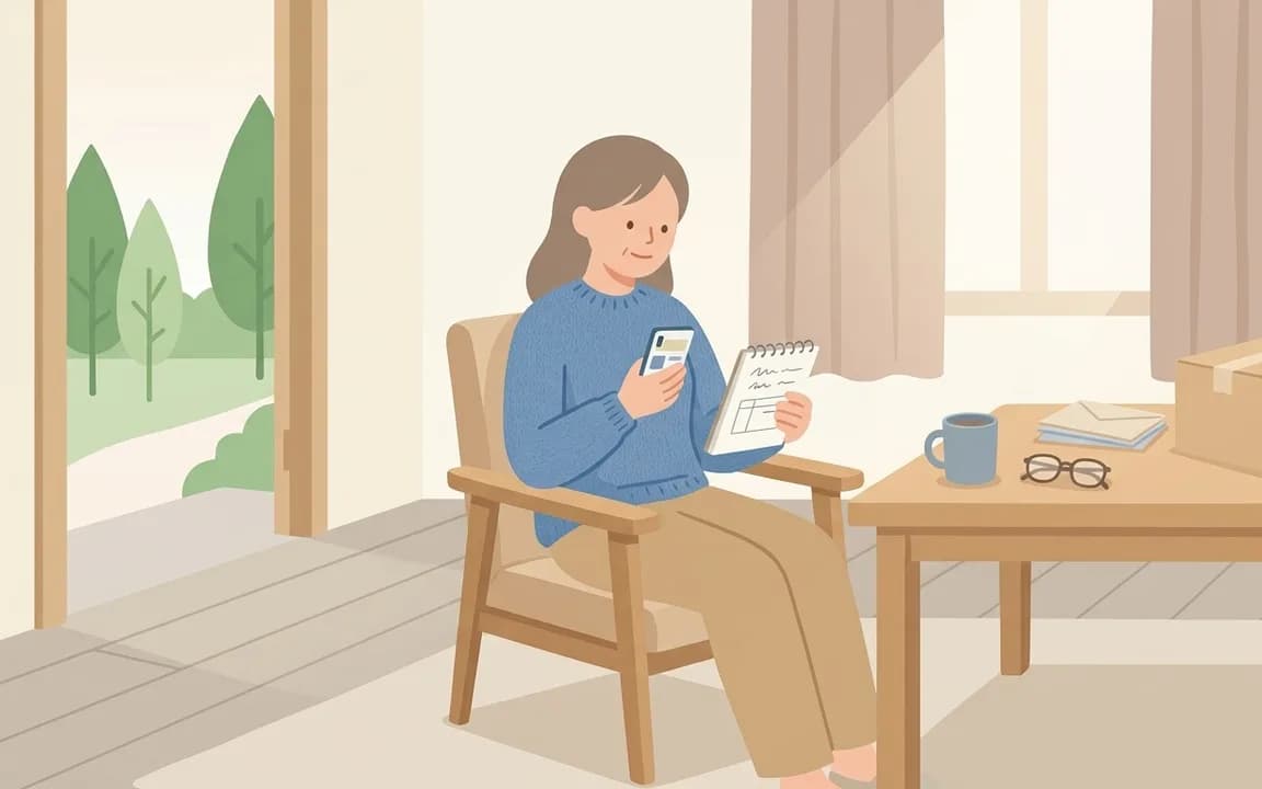 料金の確認点を分けるのイメージイラスト