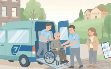 体格に配慮が必要な方の介護タクシー確認ポイントを表すイラスト