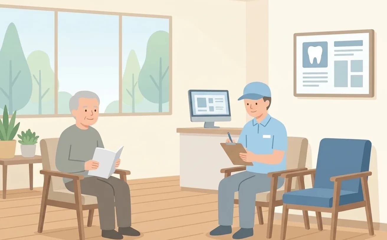 歯科通院で介護タクシーを使うポイントを表すイラスト