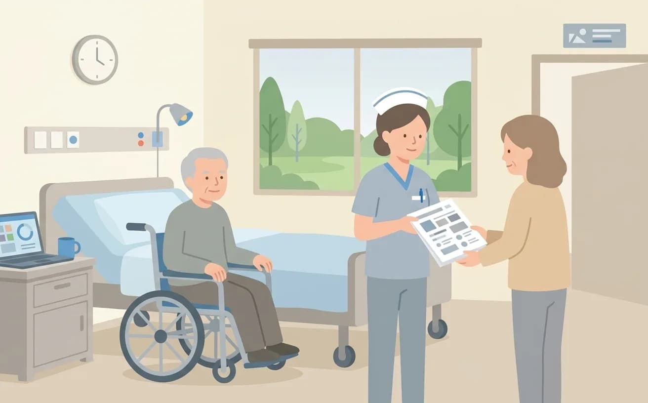 退院時に介護タクシーへ伝える情報を表すイラスト