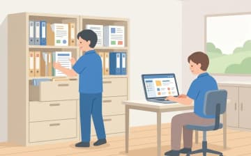 介護タクシー利用記録を整えるポイントを表すイラスト