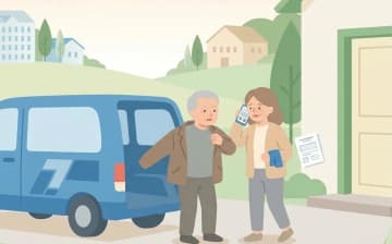 当日依頼で介護タクシーを探すときの確認ポイントを表すイラスト