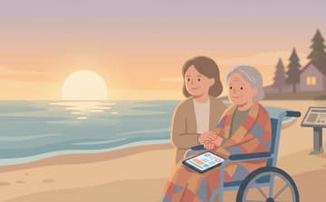 終末期の外出で介護タクシーを使う考え方を表すイラスト