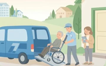 リクライニング車椅子対応の確認ポイント|姿勢保持が必要な方向けを表すイラスト