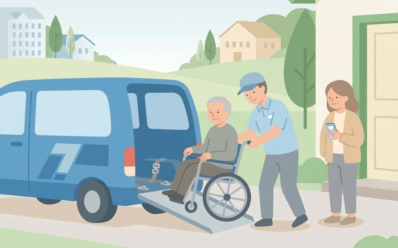 車椅子対応車両を選ぶときの確認ポイント|型式・固定方法までを表すイラスト