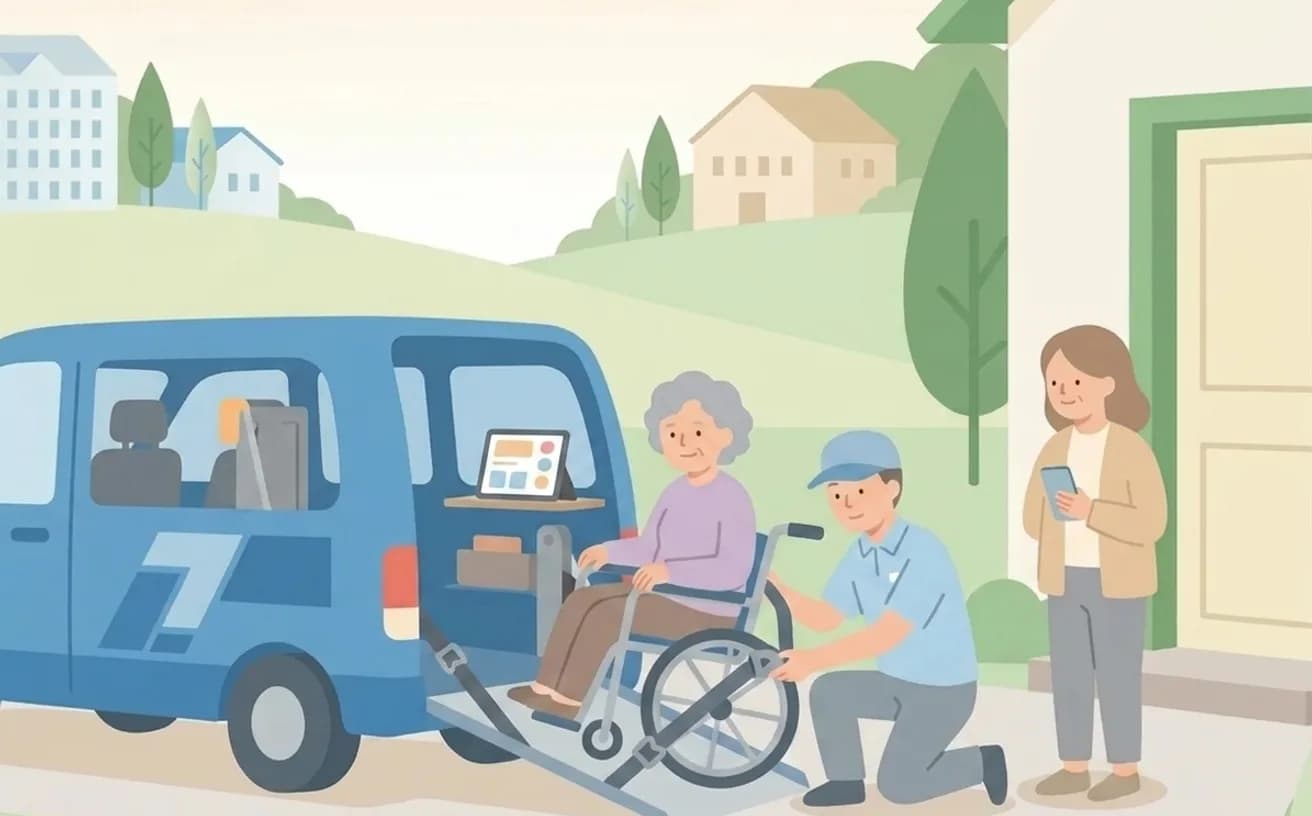 福祉タクシーとは?介護タクシーとの違い・車両・介助範囲を解説を表すイラスト